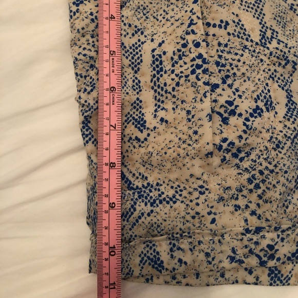 Peach & Blue Python Print Shorts - Picture 8 of 9